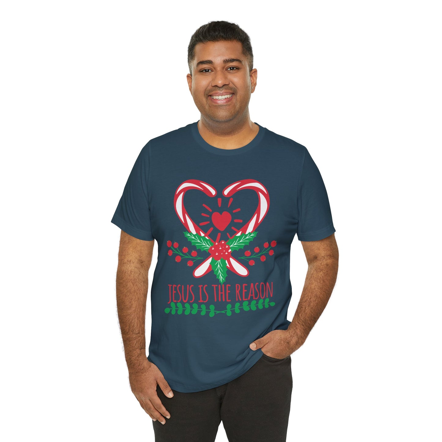 Candy Cane Jesus Shirt – Christian Christmas Pajama Tee, Cute Holiday Faith Top