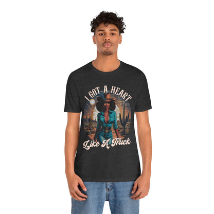 Heart Like A Truck Shirt – Black Cowgirl Christian Desert Western Tee
