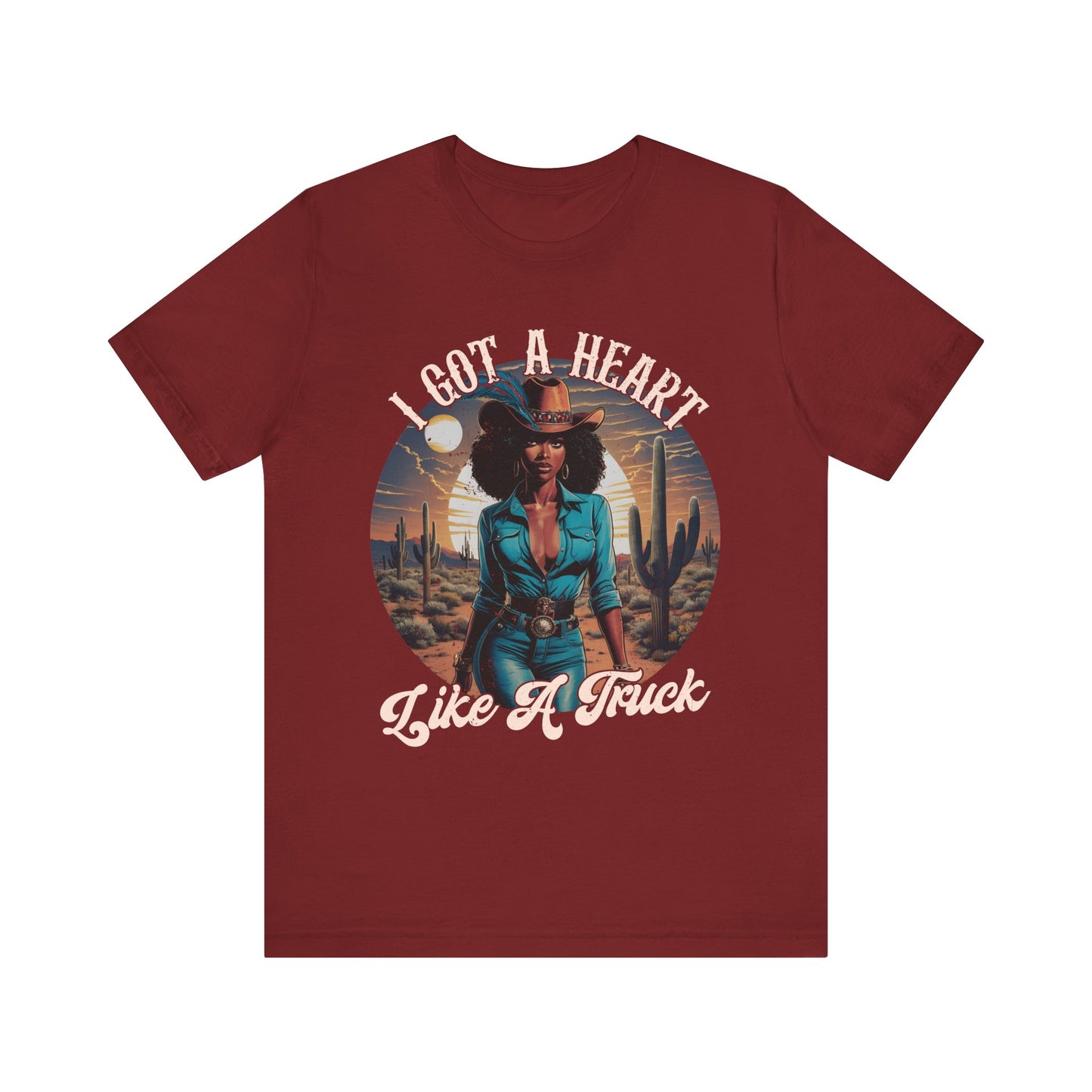 Heart Like A Truck Shirt – Black Cowgirl Christian Desert Western Tee