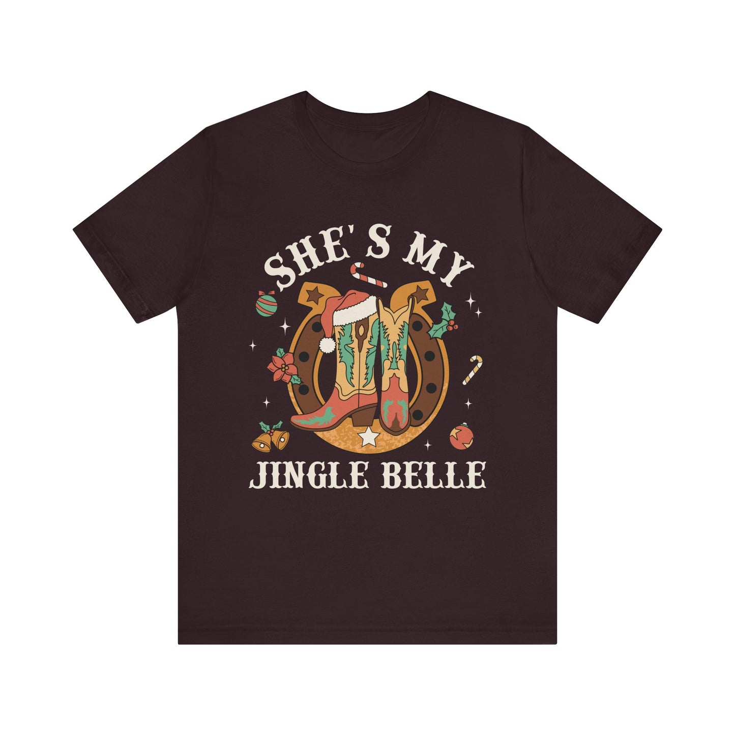 She’s My Jingle Bell Shirt – Cute Western Cowboy Cowgirl Matching Christmas Tee