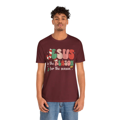 Retro Groovy Jesus Christmas Shirt – Vintage Christian Faith Holiday Tee