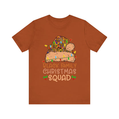 Black Family Christmas Squad Shirt – Kente Santa Hat African Heritage Holiday Tee