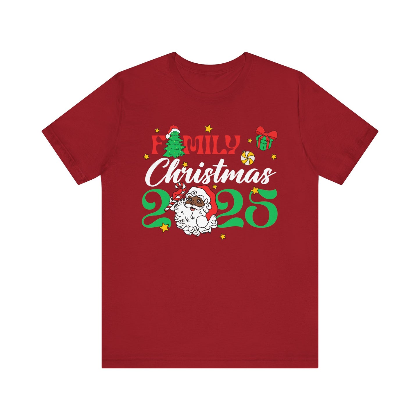Family Christmas 2025 Shirt – Black Santa Afrocentric Matching Holiday Tee