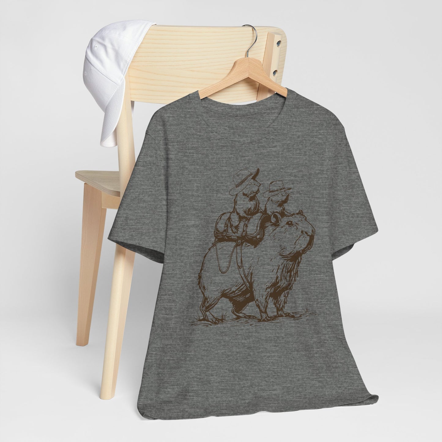 Vintage Rat Riding Capybara Shirt – Funny Western Cowboy Rodeo Tee
