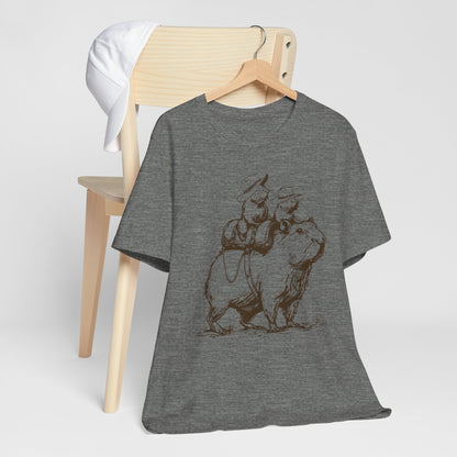 Vintage Rat Riding Capybara Shirt – Funny Western Cowboy Rodeo Tee