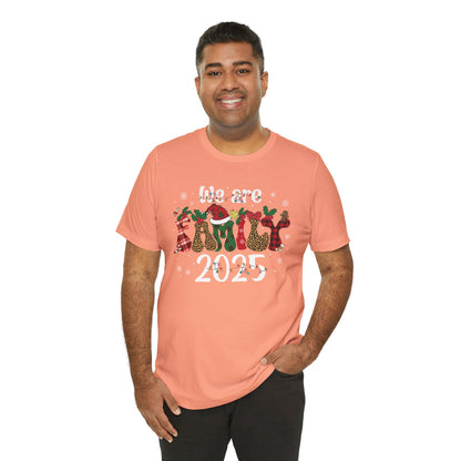 Retro Groovy We Are Family Christmas Shirt – Funky Reindeer Matching Holiday Tee