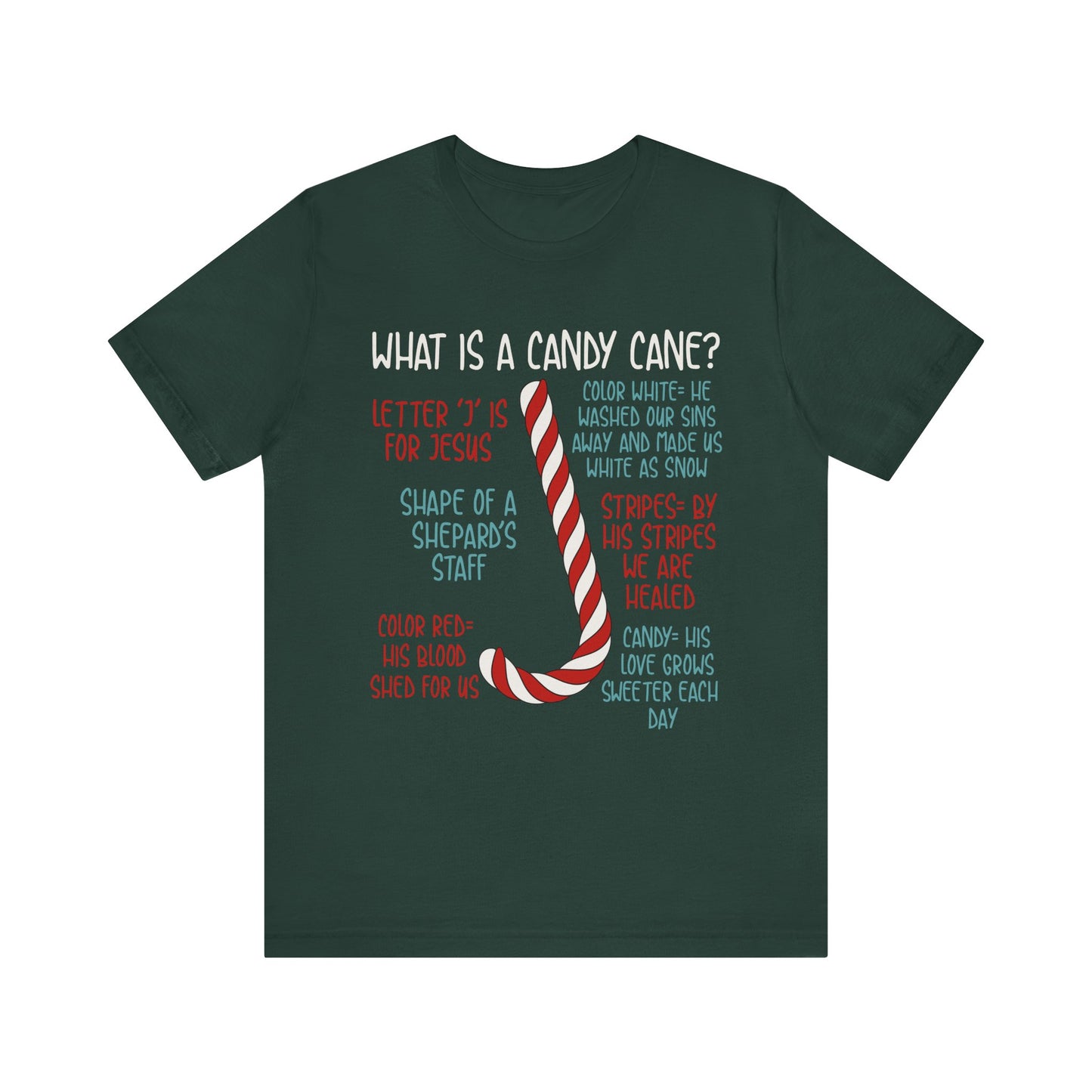 Candy Cane Christmas Christian Shirt – Believe Faith God Holiday Tee