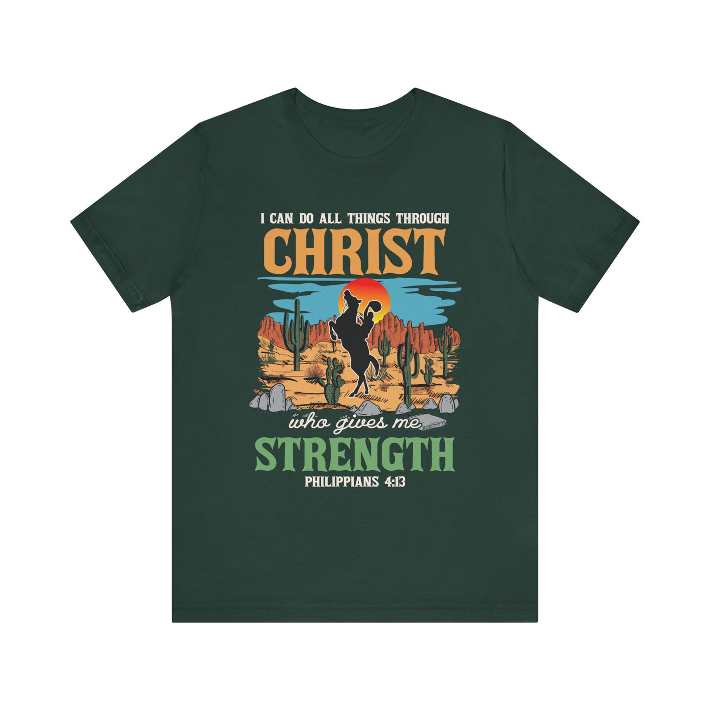 I Can Do All Things Through Christ Shirt – Western Rodeo Christian Tee