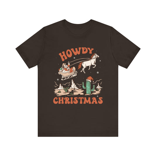 Howdy Christmas Shirt – Vintage Cowboy Santa on Horse Retro Western Holiday Tee