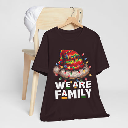 We Are Family Black Christmas Shirt – Afrocentric Matching Holiday Melanin Tee