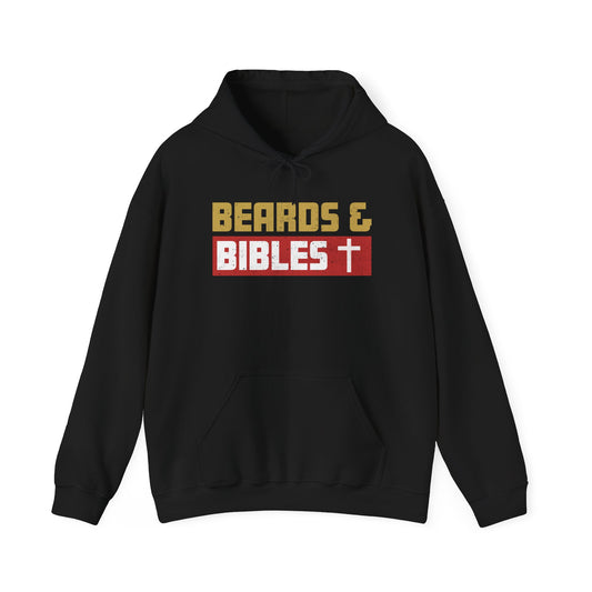 Beards and Bibles Dad Hoodie – Christian Retro Father’s Day Pullover