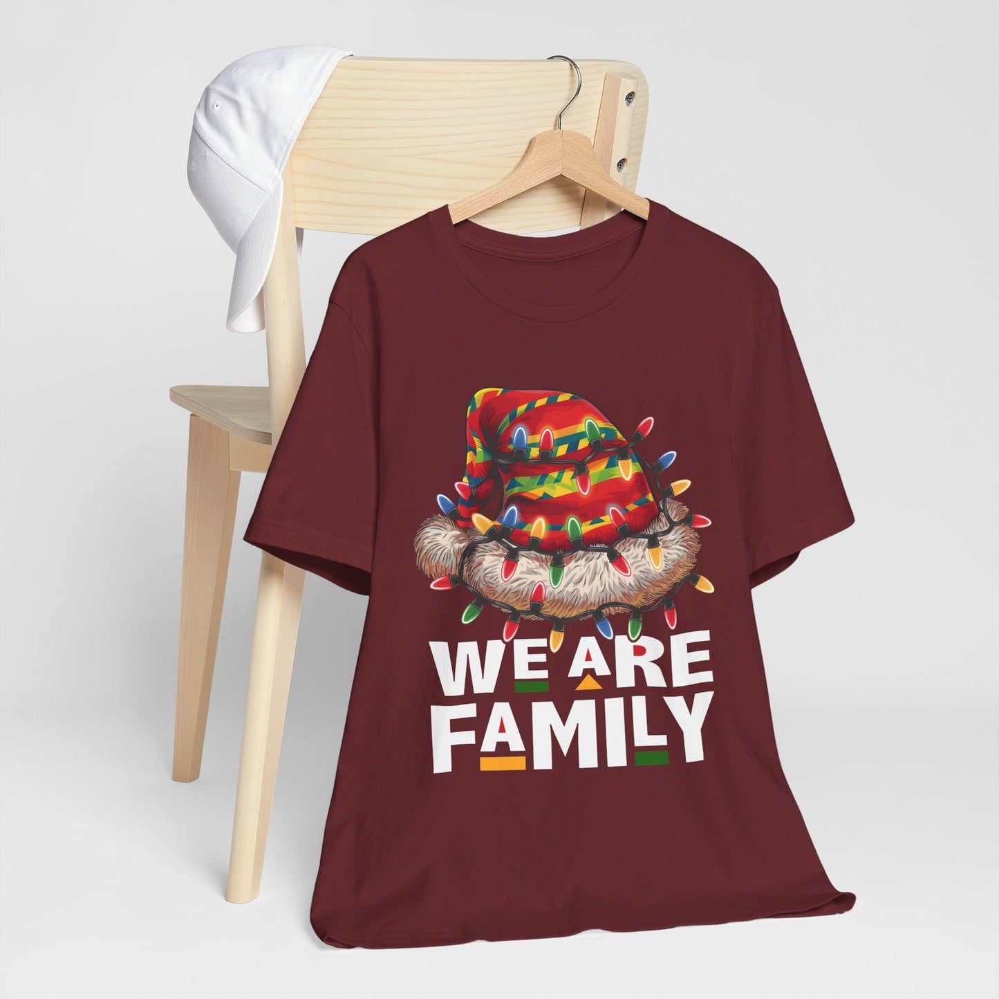 We Are Family Black Christmas Shirt – Afrocentric Matching Holiday Melanin Tee