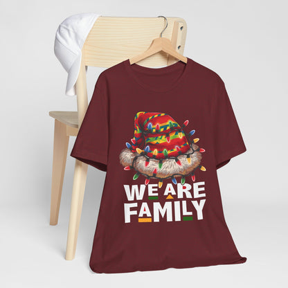 We Are Family Black Christmas Shirt – Afrocentric Matching Holiday Melanin Tee