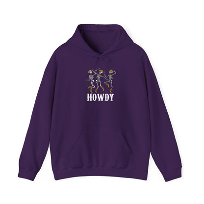 Howdy Cowboy Skeleton Hoodie – Western Dancing Boots Horse Rodeo Pullover