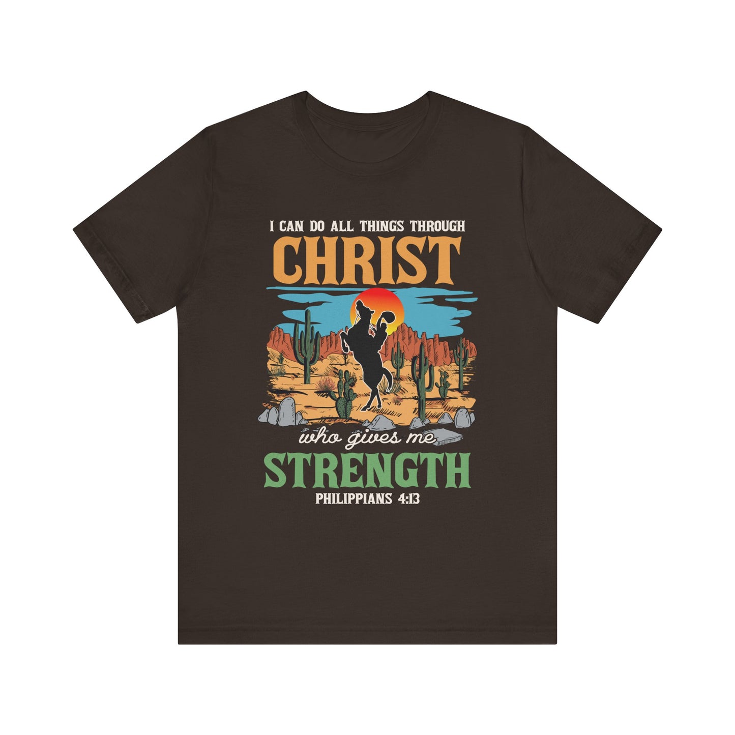 I Can Do All Things Through Christ Shirt – Western Rodeo Christian Tee