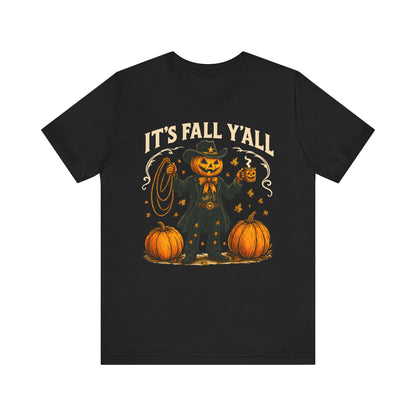 It’s Fall Y’all Shirt – Funny Pumpkin Cowboy Western Halloween Rodeo Tee