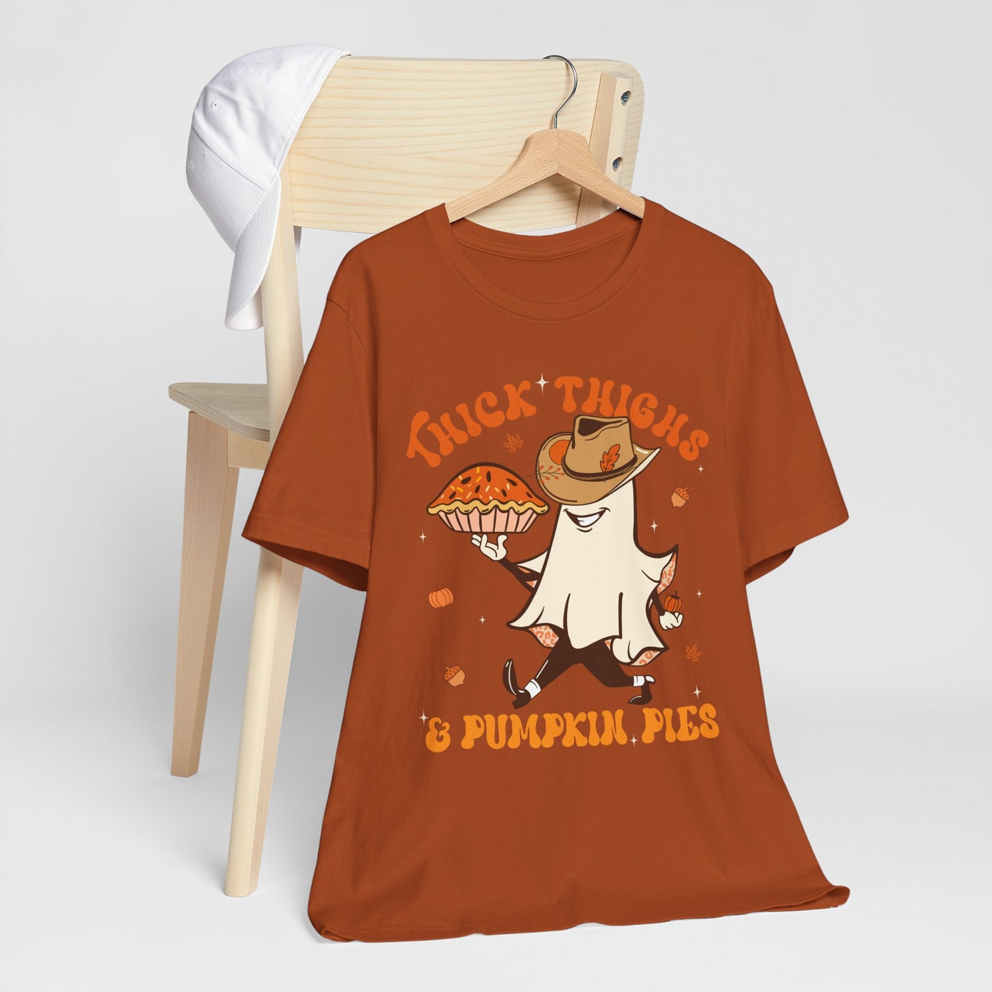 Thick Thighs Pumpkin Pies Shirt – Funny Howdy Ghost Western Halloween Tee