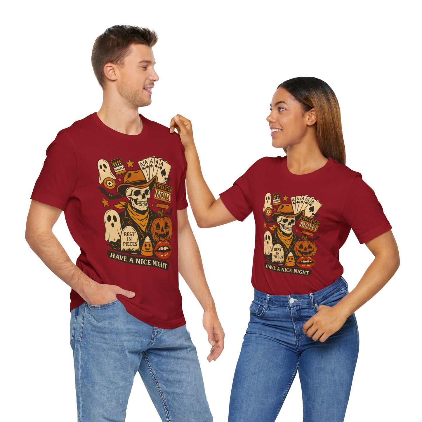 Have A Nice Night Shirt – Spooky Cowboy Skeleton Western Halloween Tee