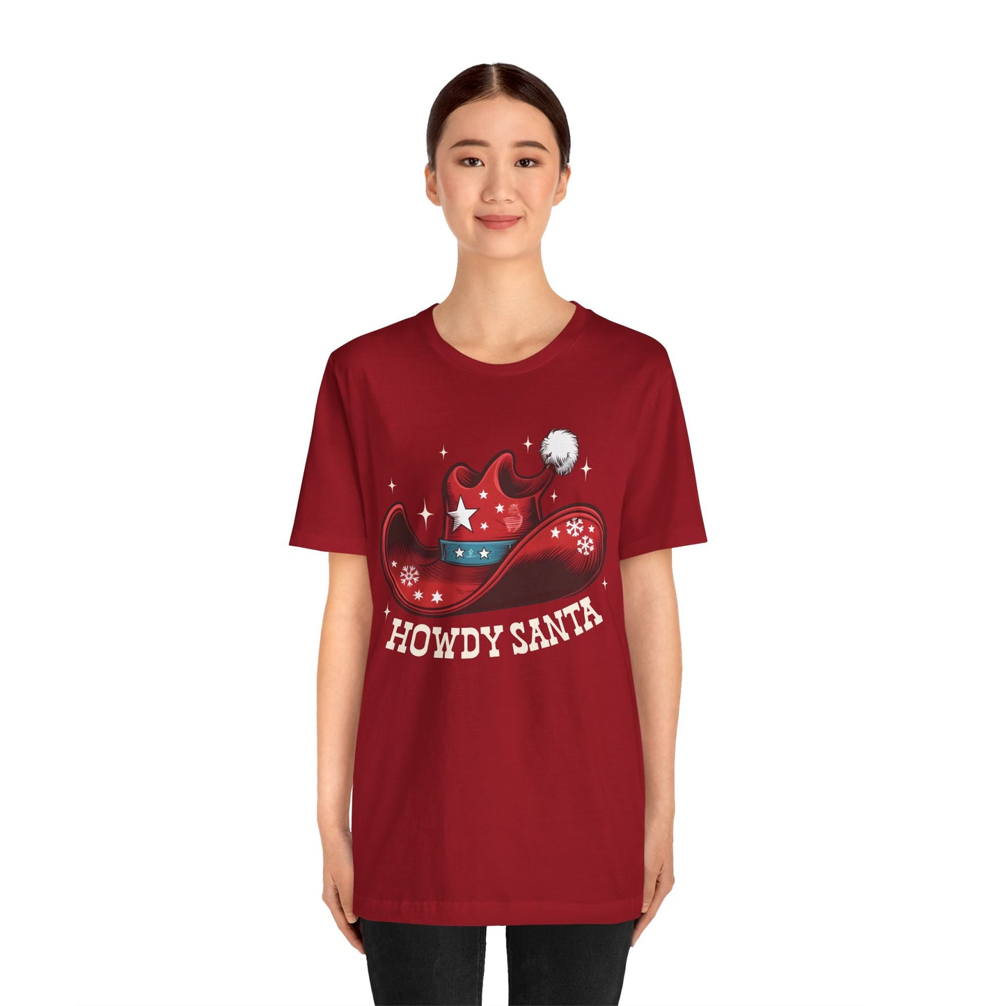 Howdy Santa Shirt – Funny Cowboy Claus Western Christmas Holiday Pajama Tee