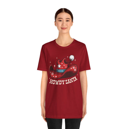 Howdy Santa Shirt – Funny Cowboy Claus Western Christmas Holiday Pajama Tee
