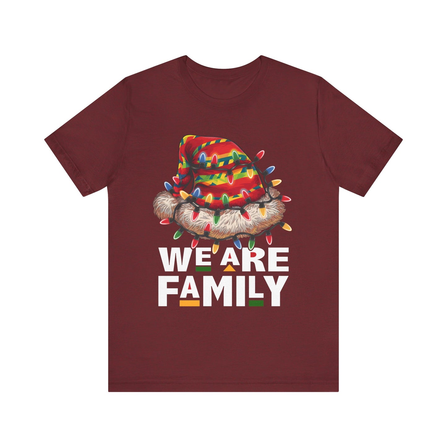 We Are Family Black Christmas Shirt – Afrocentric Matching Holiday Melanin Tee