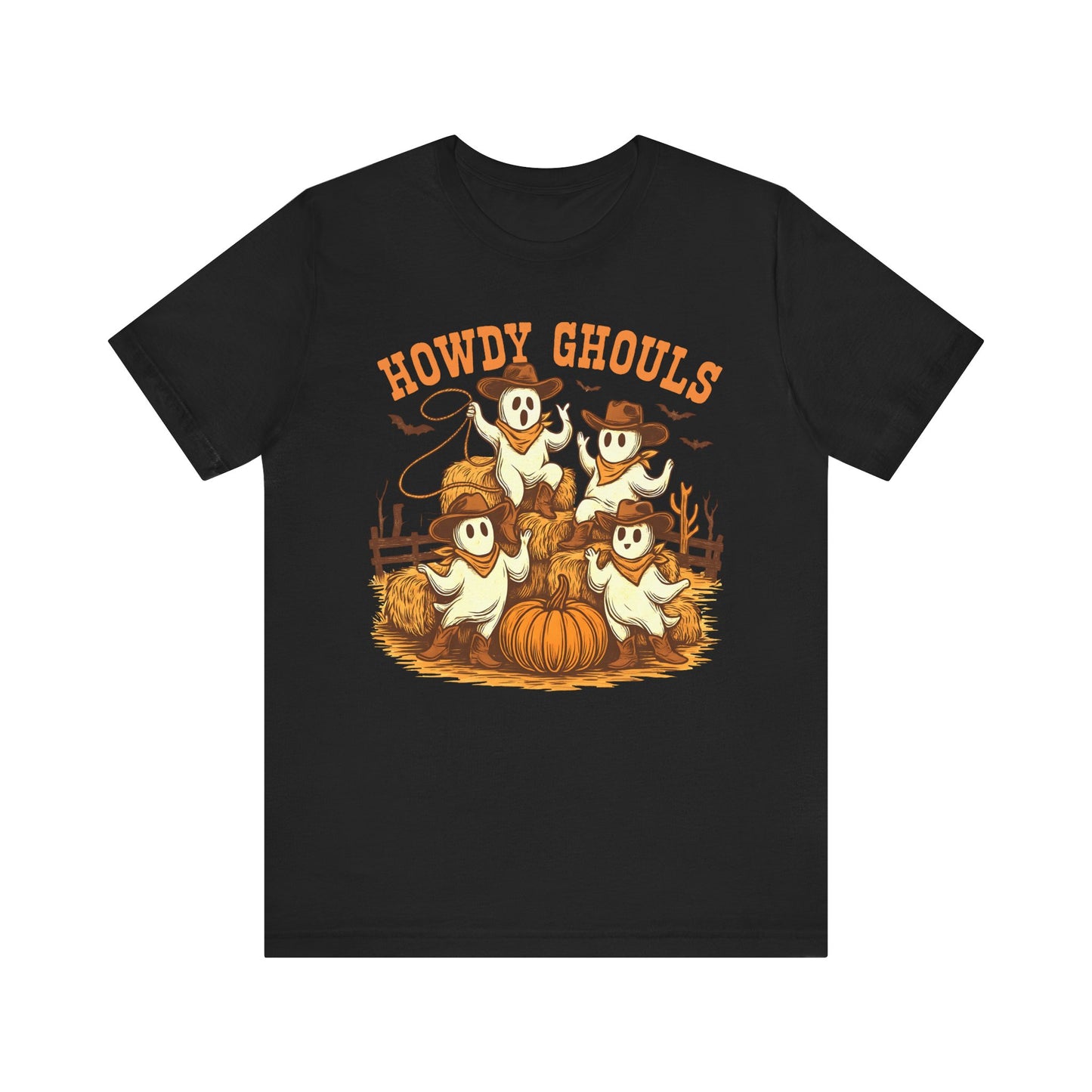 Howdy Ghouls Shirt – Cute Ghost Cowboy Halloween Tee, Western Rodeo Texas Fall Outfit