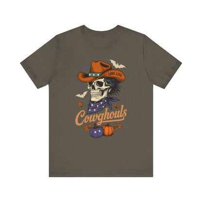 Cowghouls Shirt – Long Live Halloween Skeleton Cowboy Western Ghost Tee