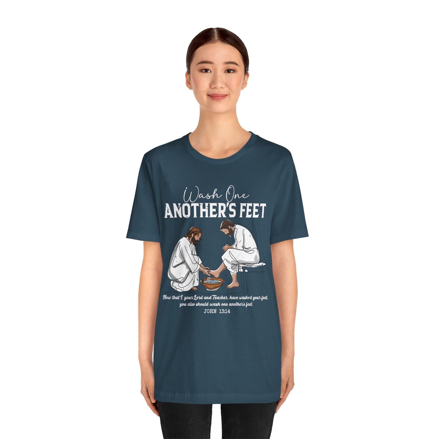 Wash One Another’s Feet Shirt – John 13:14 Christian Servant Heart Tee