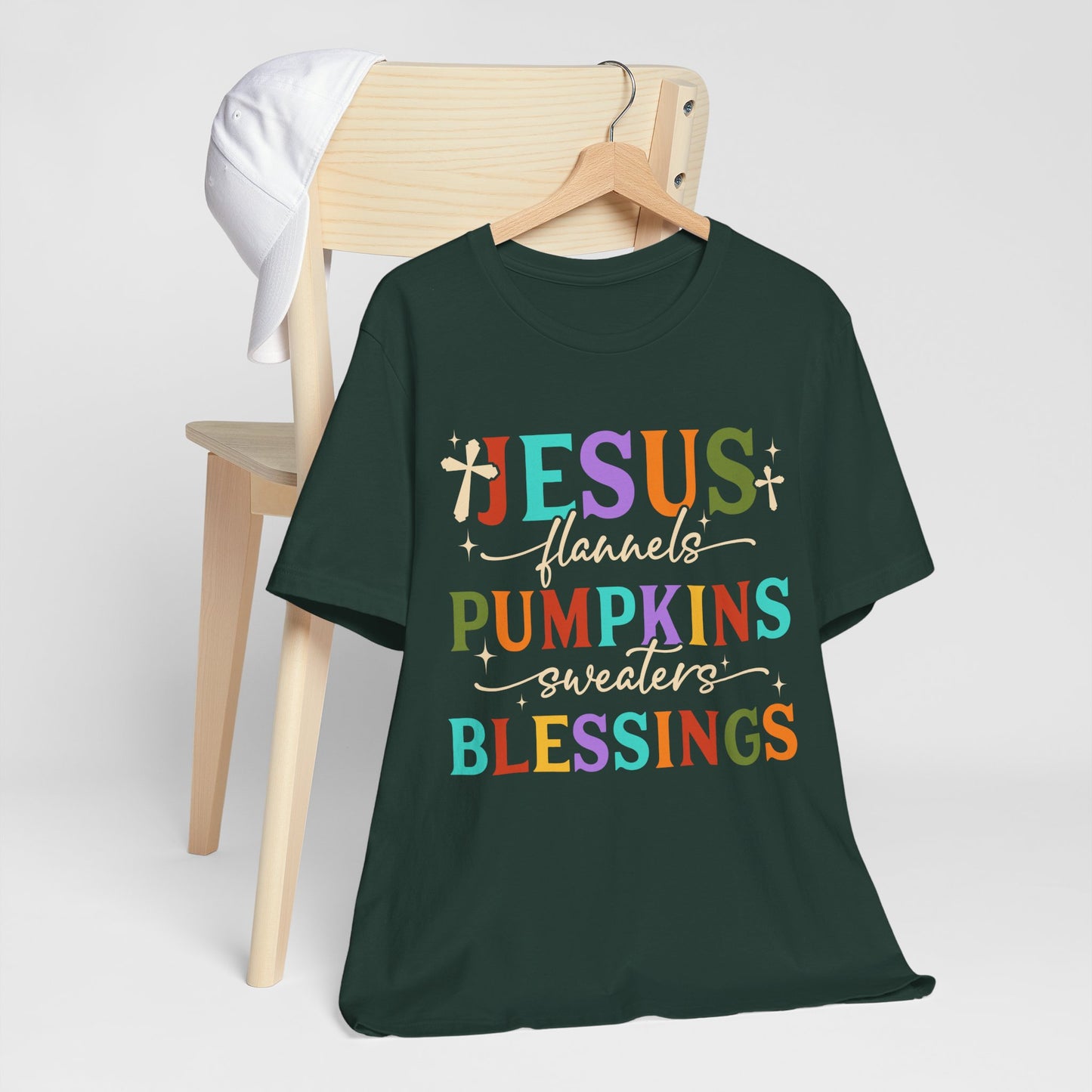 Jesus Flannels Pumpkins & Blessings Shirt – Christian Fall Thanksgiving Tee
