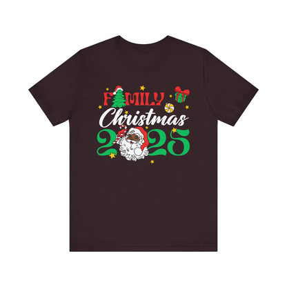 Family Christmas 2025 Shirt – Black Santa Afrocentric Matching Holiday Tee