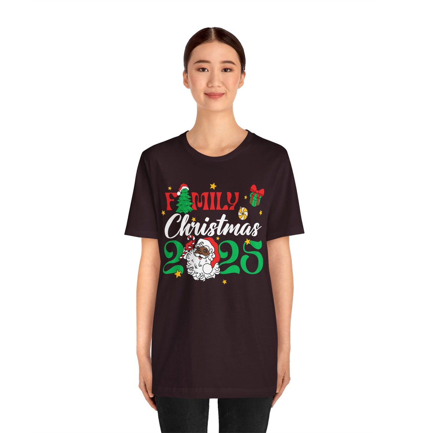 Family Christmas 2025 Shirt – Black Santa Afrocentric Matching Holiday Tee