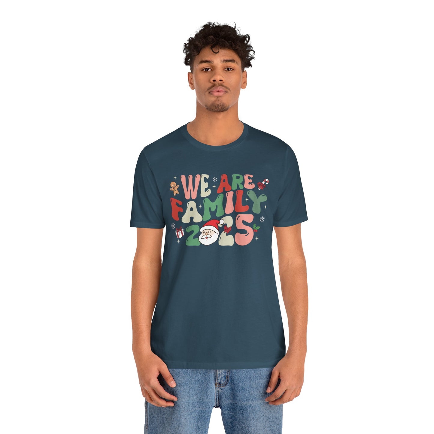 We Are Family 2025 Shirt – Santa & Christmas Tree Matching Family Holiday Tee