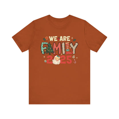 Vintage We Are Family Christmas Shirt – Retro Santa & Tree Matching Holiday Tee