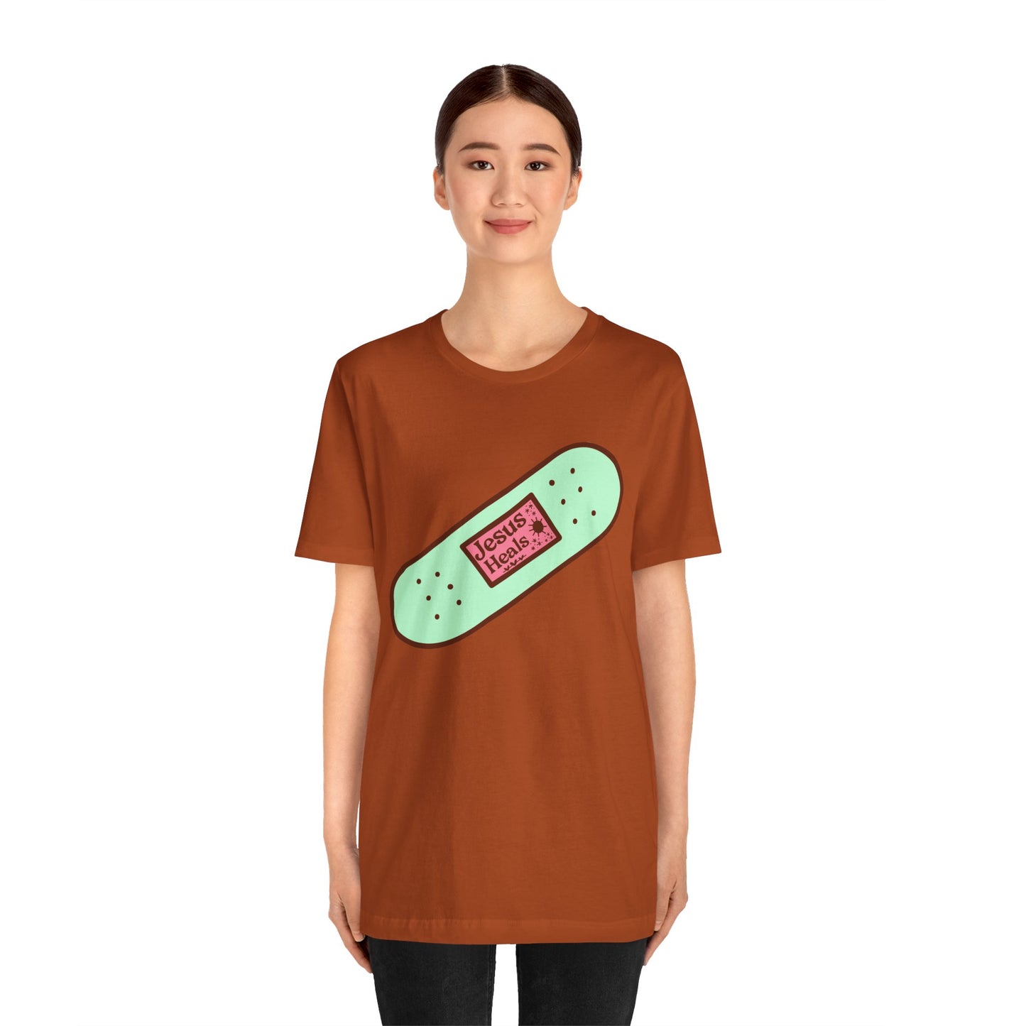 Funny Jesus Heals Shirt – God’s Promises Christian Band-Aid Prayer Tee