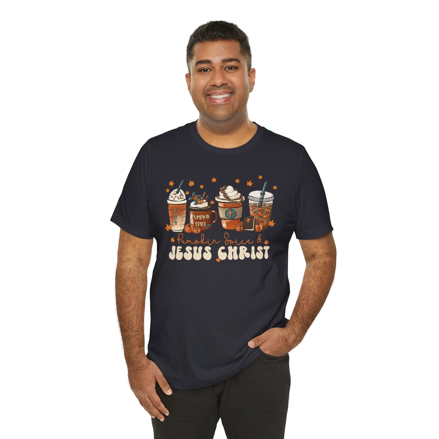 Coffee Pumpkin Spice & Jesus Christ Shirt – Christian Fall Latte Thanksgiving Tee