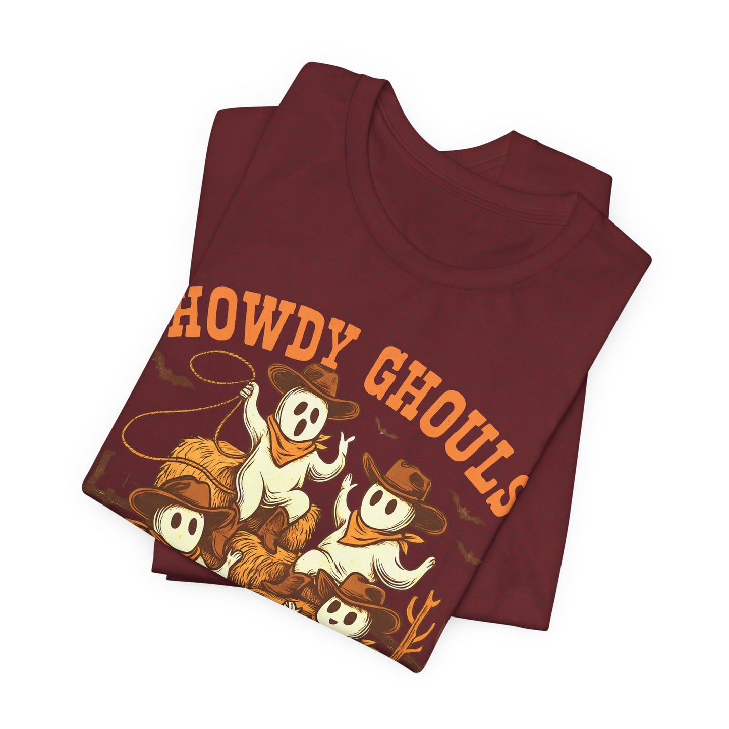 Howdy Ghouls Shirt – Cute Ghost Cowboy Halloween Tee, Western Rodeo Texas Fall Outfit