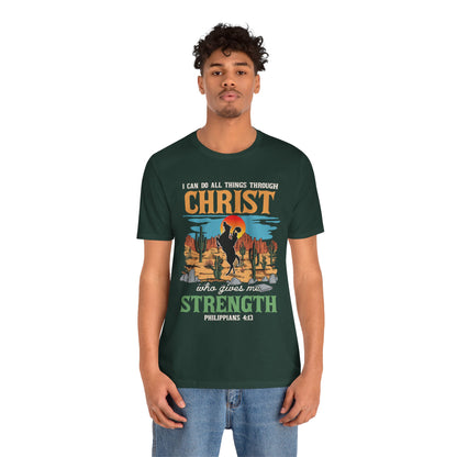 I Can Do All Things Through Christ Shirt – Western Rodeo Christian Tee