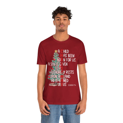 Christmas Jesus Mighty God Shirt – Isaiah 9:6 Christian Bible Verse Holiday Tee