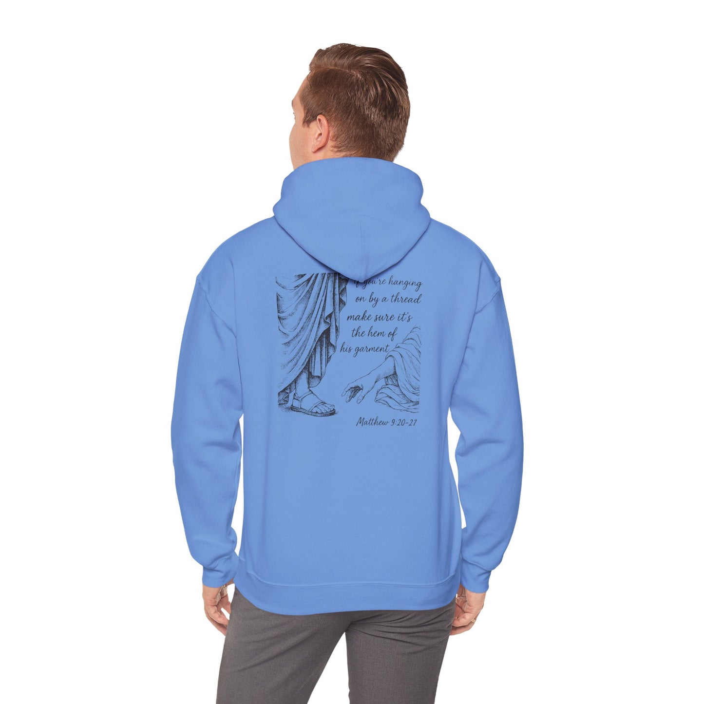 Hem of His Garment Hoodie – Matthew Bible Verse Christian Faith Pullover