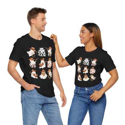 Ghost Cowboy Halloween Western Country Boo Guitar Cowgirl T-Shirt