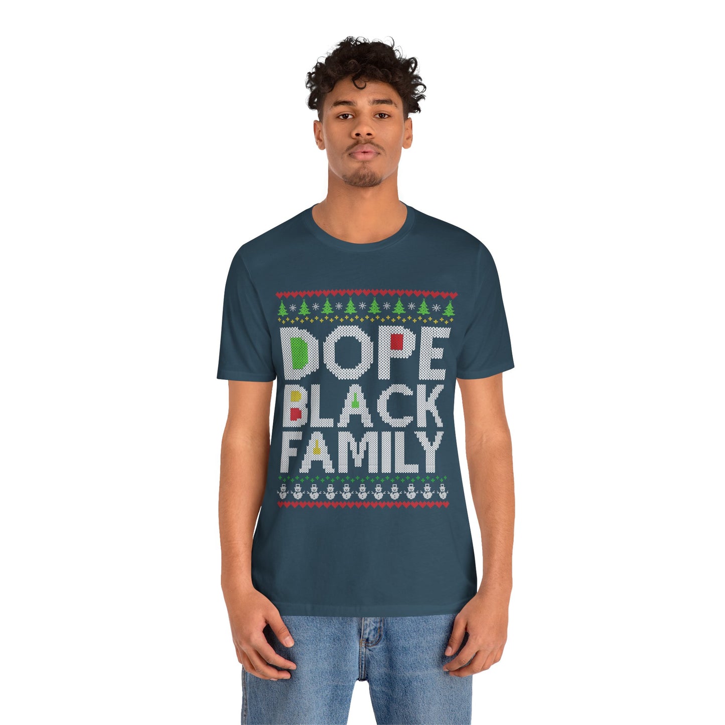 Dope Black Family Ugly Christmas Sweater – Afrocentric Holiday Shirt, Funny Matching Christmas Tee for Proud Black Families