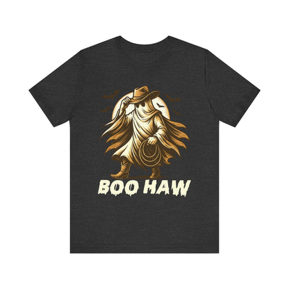 Boo Haw Shirt Ghost Cowboy Western Halloween Tee, Funny Rodeo Spirit Fall Outfit