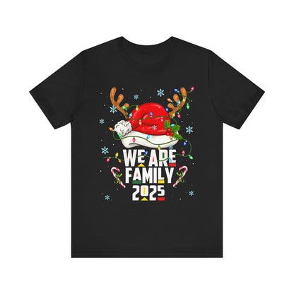 We Are Family 2025 Shirt – Afro Christmas Tree & Santa Matching Black Family Tee