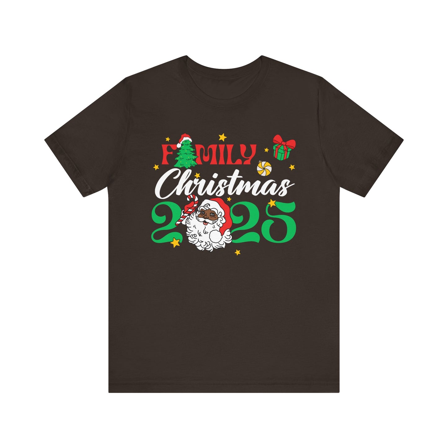 Family Christmas 2025 Shirt – Black Santa Afrocentric Matching Holiday Tee