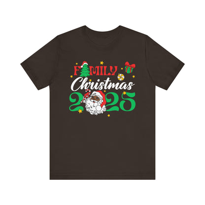 Family Christmas 2025 Shirt – Black Santa Afrocentric Matching Holiday Tee
