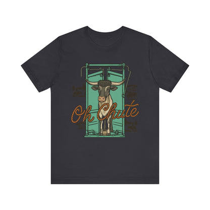 Oh Chute Teal Bull Shirt – Funny Rodeo Western Bucking Cowboy Tee