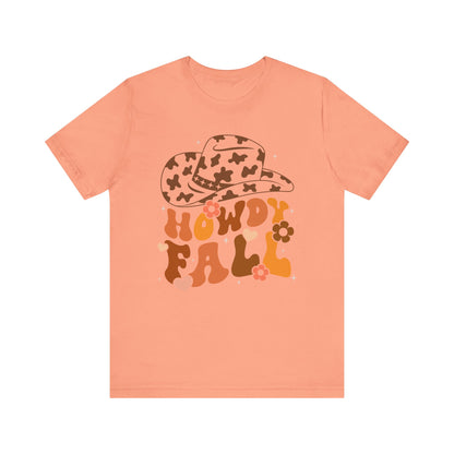 Retro Groovy Howdy Fall Shirt – Western Cowboy Pumpkin Thanksgiving Tee