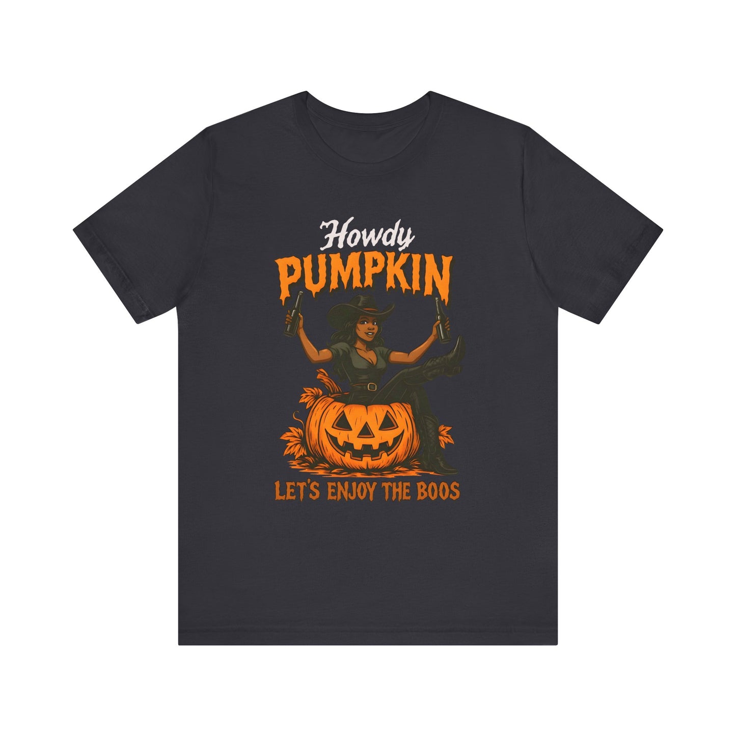 Howdy Pumpkin Shirt – Funny Black Cowgirl Western Halloween Tee