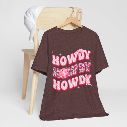 Howdy Pink Cowgirl Shirt – Leopard Disco Western Rodeo Country Girl Tee