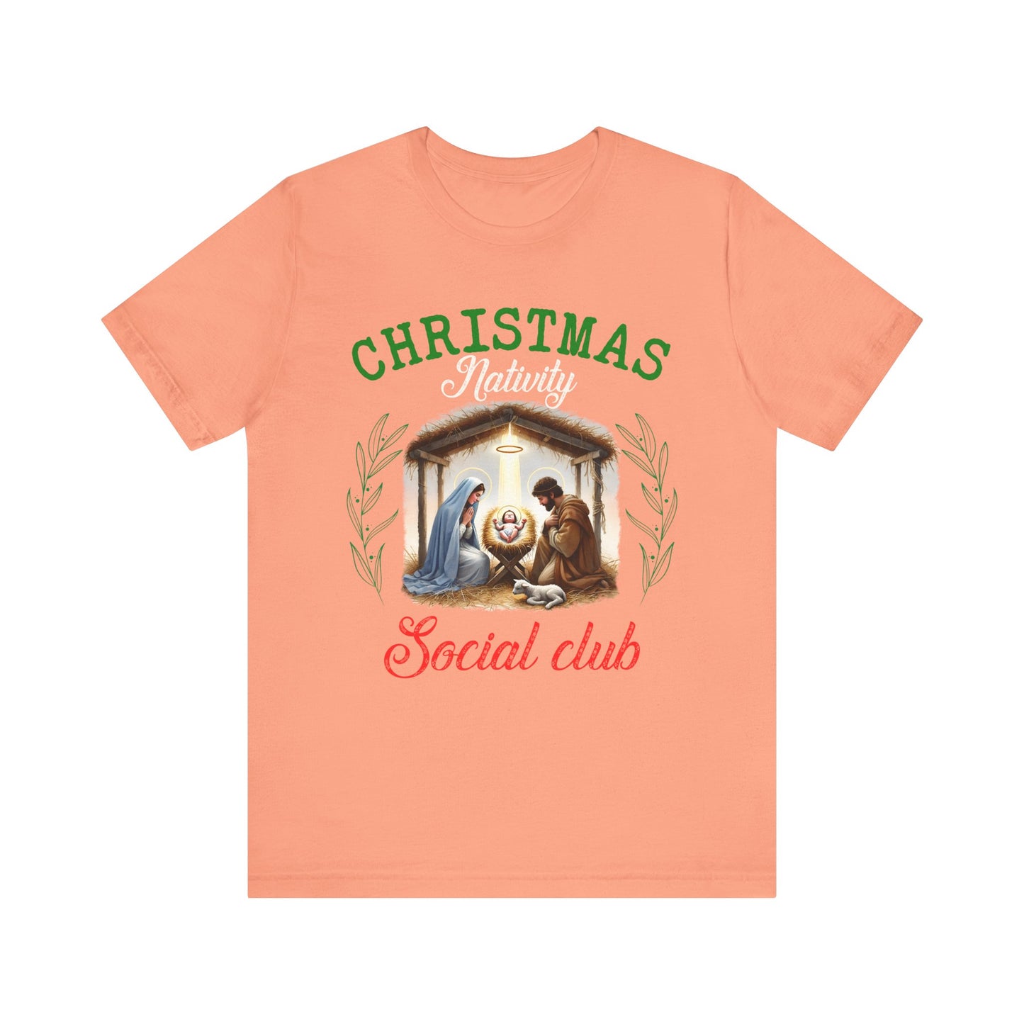 Christmas Nativity Social Club Shirt – Christian Nativity Scene Faith Holiday Tee